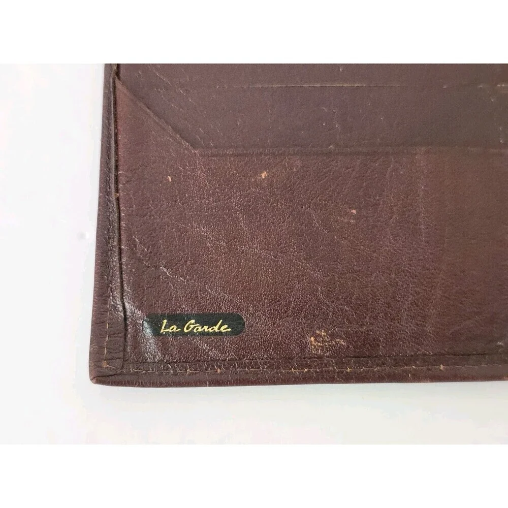 La Garde By Rofs Vintage Brown Leather Cowhide Wallet Bifold Card Holder